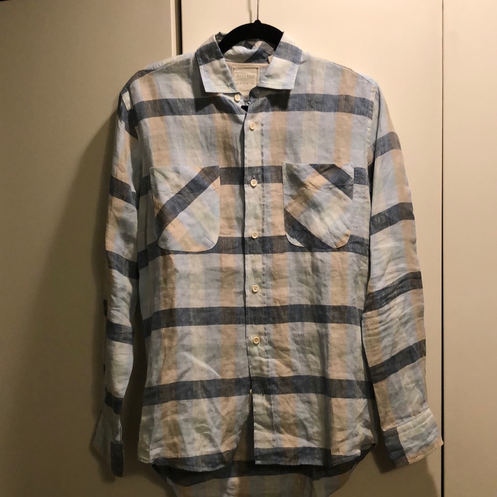 Billy Reid Linen Button Down Shirt
